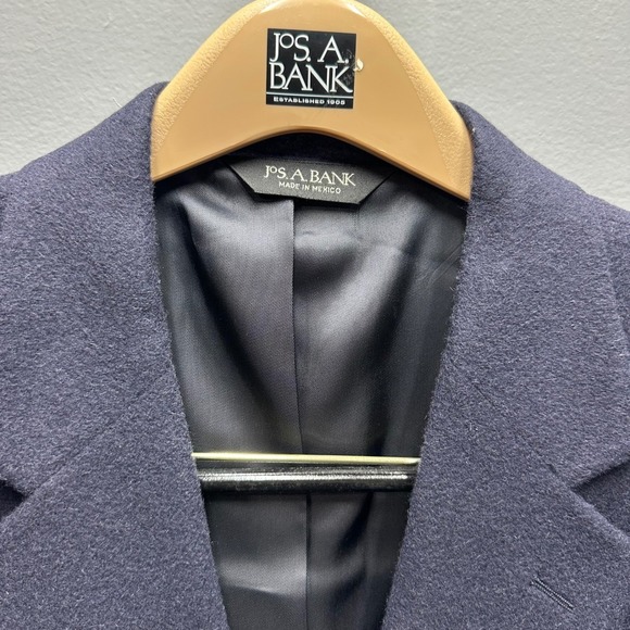 Jos A Bank Executive Collection 100% Camel Hair Blazer Navy 44R New With Tags - Picture 3 of 11
